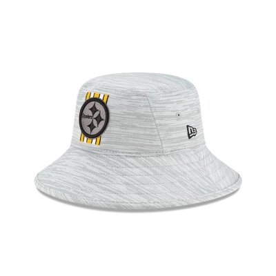 Sapca New Era Pittsburgh Steelers NFL Official NFL Training Stretch Bucket Hat - Negrii